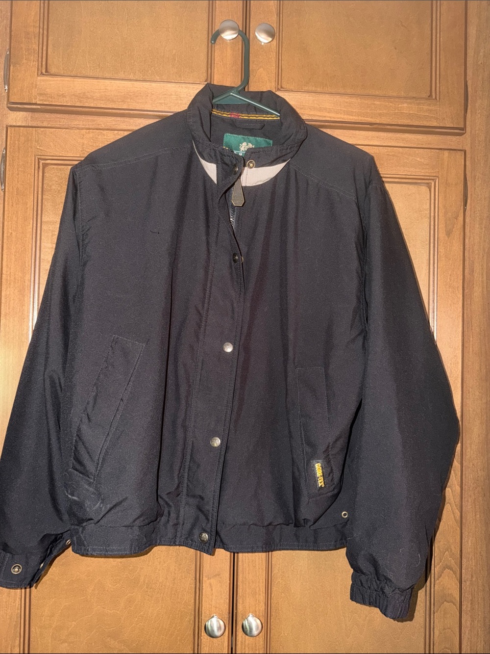 Women’s vintage Black Bomber Jacket with Contrast Trim
